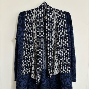 Gypsy Open Front Cardigan Sweater Blue Women XS Cashmere cottagecore warm top
